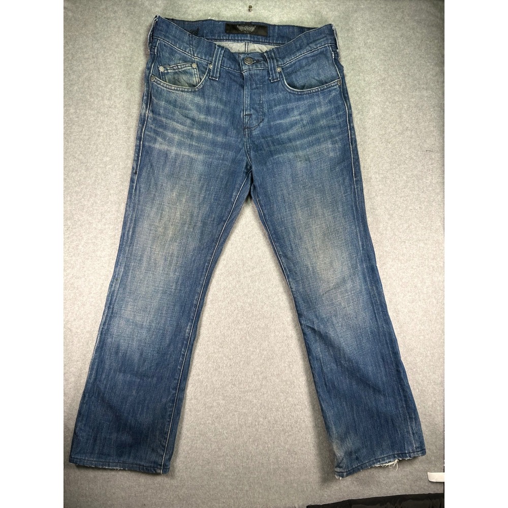 Wear*Rock & Republic Mens Bootcut Jeans Blue Denim Flap Pocket Size 32